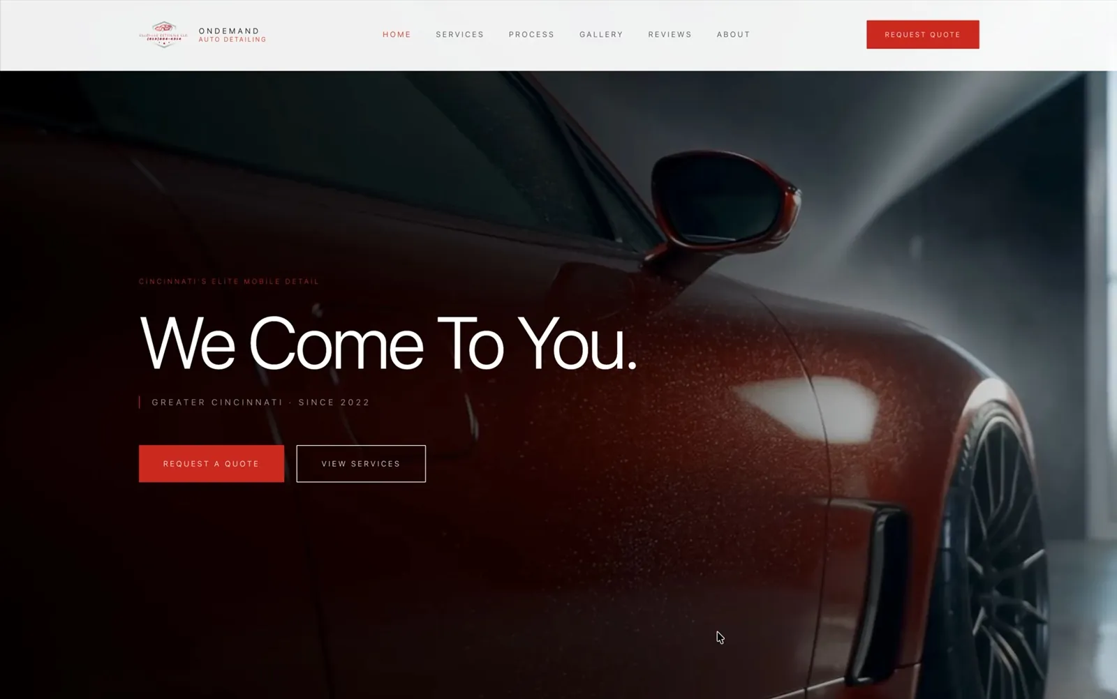 Mobile detailing build website built by Slate Marketing LLC