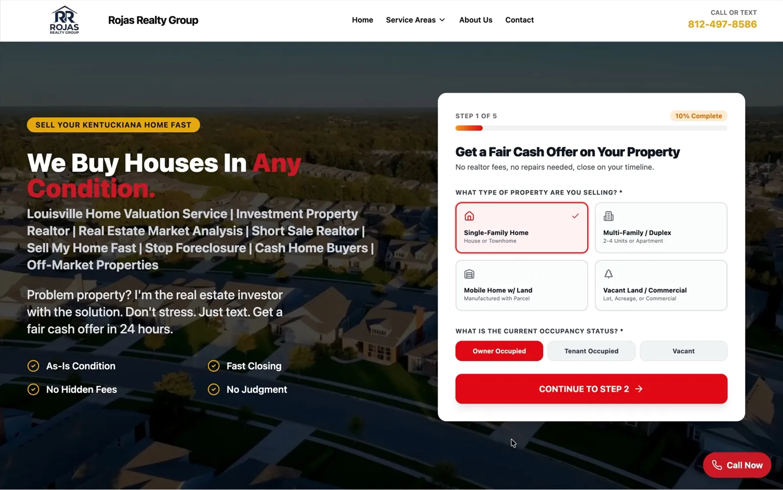 Rojas Realty Group website built by Slate Marketing LLC